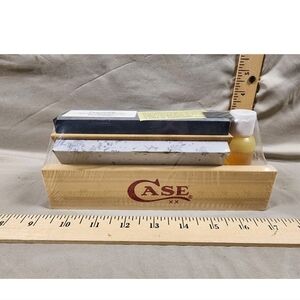 New Case xx Arkansas Stone & Honing Oil Tri-Hone Sharpening Kit for Knives
